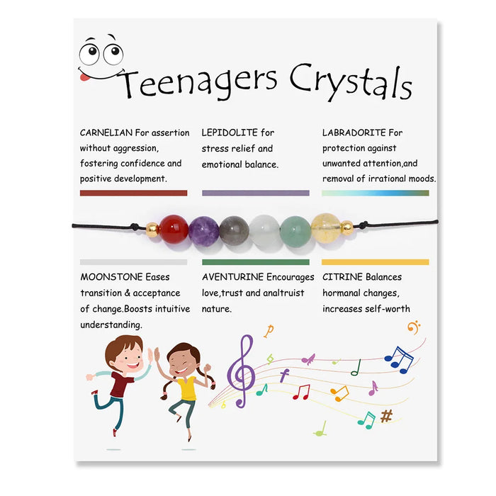 Smooth Round Natural Gem Stone Energy Bracelets For Teenagers Balance & Style On Sale – Carnelian, Lepidolat, Labradorite, Moonstone, Aventurine, Citrine