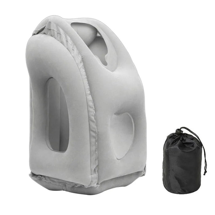 Gray Inflatable Travel Air Cushion Pillow On Sale