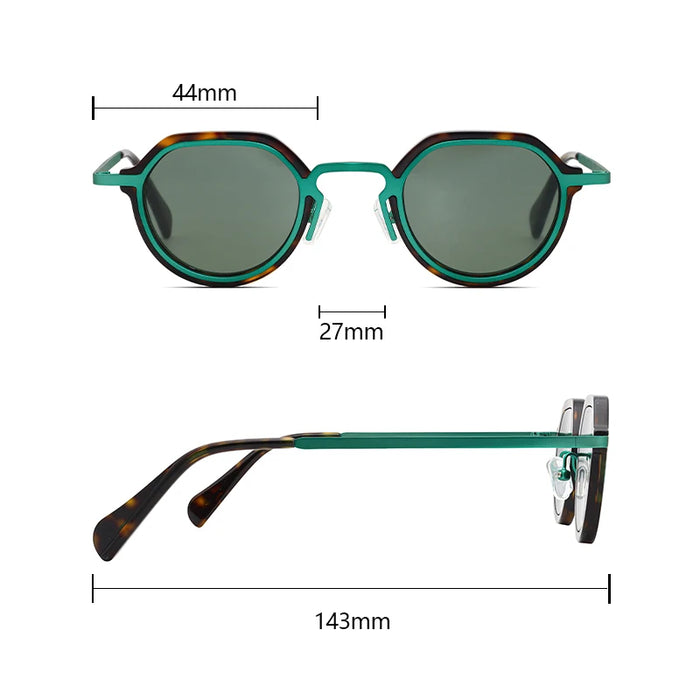 Retro Round UV400 Vintage Metal Punk Style Colored Lenses Sunglasses For Women And Men On Sale