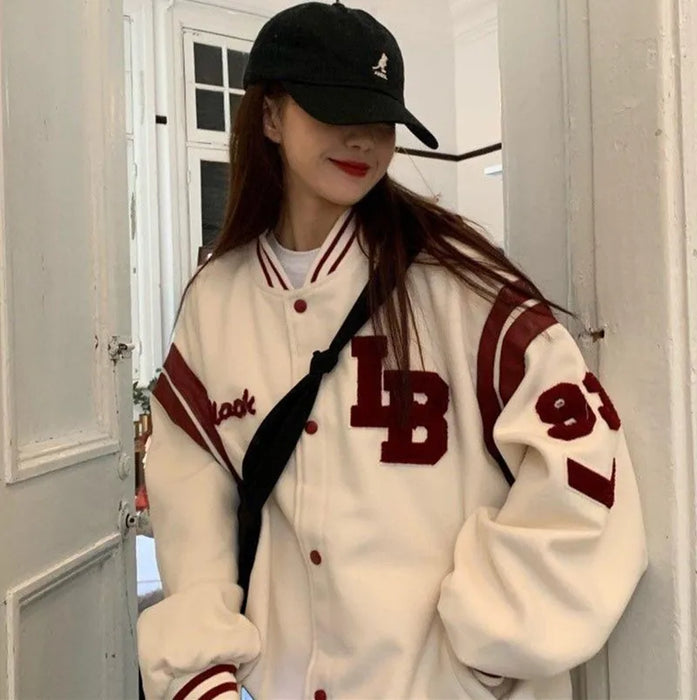 Retro Baseball Jacket couple For Couples On Sale