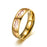 6mm gold-tone stainless steel glow-in-the-dark Elvish letter ring on sale