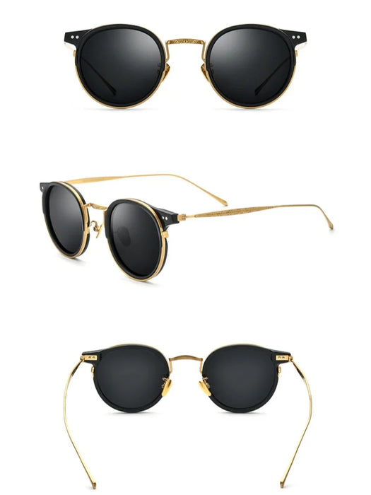 Ultralight Titanium Polarized Vintage Style Sunglasses For Men and Women