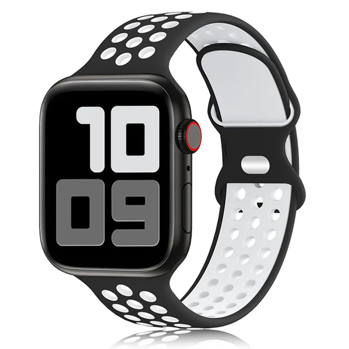 Black White 04 NIKE Style Sport Band for Apple Watch Strap On Sale
