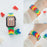 Colourful brick-style resin watch band with matching protective case compatible with Apple Watch 38mm–49mm on sale