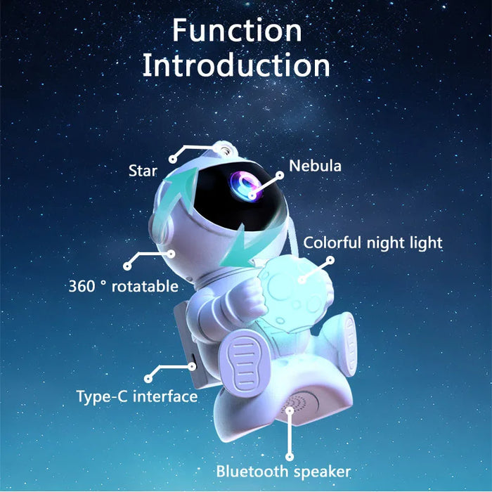 Astronaut LED Galaxy Star Projector Night Light with Bluetooth Speaker And Remote Control On Sale