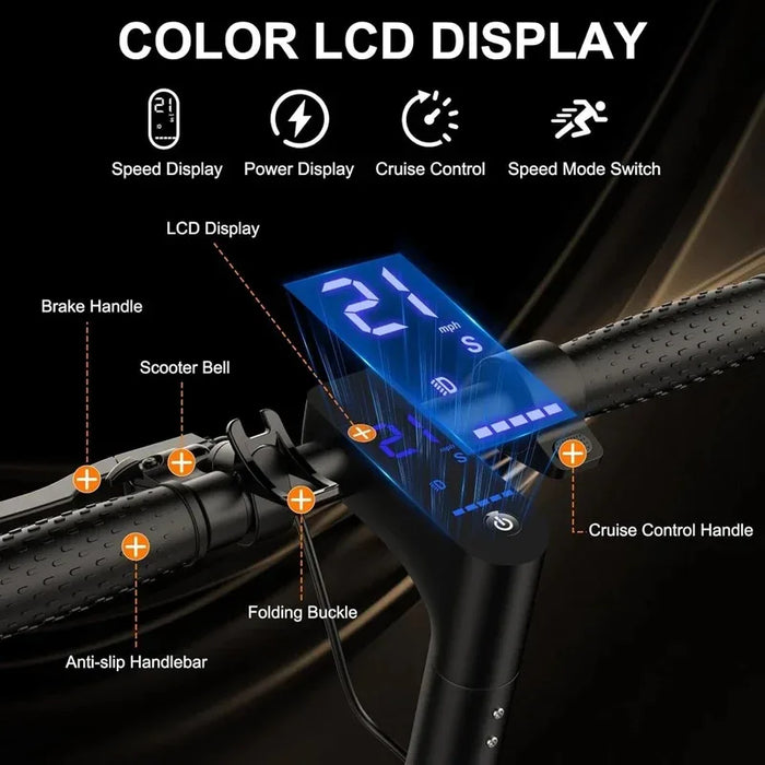 T-MAX Lightweight Foldable Long Range Electric Scooter 48V 10.5Ah 500W Motor with APP For Adults On Sale
