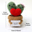 Handmade Positive Message Cute Upbeat Cactus Heart Crochet Plush Dolls For Desktop And Home Decor On Sale