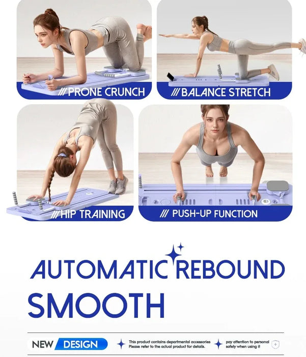 6-in-1 Foldable Multi-Purpose Pilates Exercise Board For Abdominal And Core Strength Workout Training On Sale