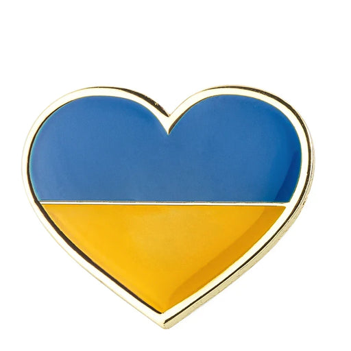 Ukraine Heart Shape Brooches Lapel Pins On Sale