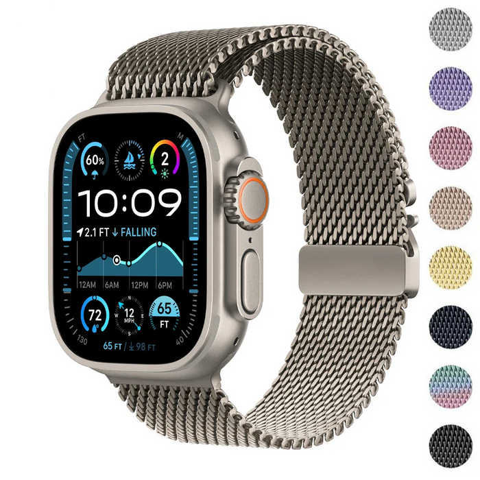 Milanese loop Apple Watch Strap For iWatch Ultra 2, Series 10, 9, 8, 7, 6, 5, SE, 4, 3 On Sale