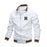 Unisex Varsity Jacket – Lightweight Retro Baseball Style Coat for Men and Women In White On Sale