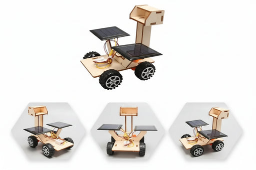 Solar Energy Racing Car DIY Robot Vehicle 3D Wooden Puzzle Kit On Sale