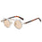 Clear Champagne Retro UV400 Round Steampunk Sunglasses On Sale