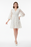 Apricot Elegant Vintage French Embroidery Lace Style Long Lantern Sleeves Shirt Dress On Sale