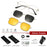 3 in 1 Lightweight Titanium Silver Frame Eyeglasses With Magnetic Clip Polarized Sunglasses Set On Sale