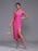 Pink Elegant Midi Bandage Bodycon Side Split Dress On Sale