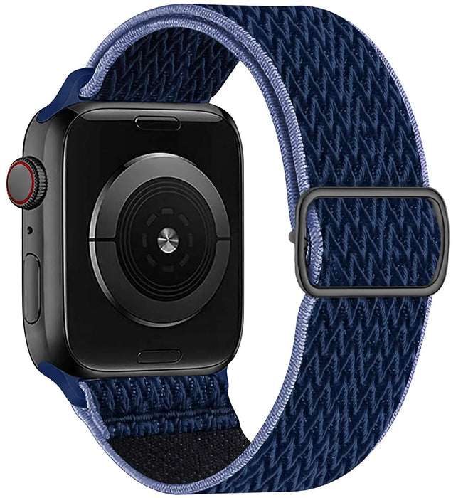 Midnight Blue Bohemia Style Scrunchie Watch Strap For Apple Watch Band Series 49mm, 45mm, 44mm, 42mm, 41mm, 40mm, 38mm On Sale