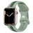 Light Green Two Color Stripe Designs Silicone Apple Watch Band 38mm, 40mm, 41mm, 42mm, 44mm, 45mm, 46mm, 49mm On Sale