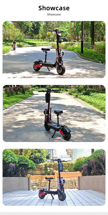 Foldable Off-road Tires Two-wheel Electric Scooter 6000W Motor 60V 38Ah With RGB Colour Lights, Shock Absorption and Smart App Control On Sale
