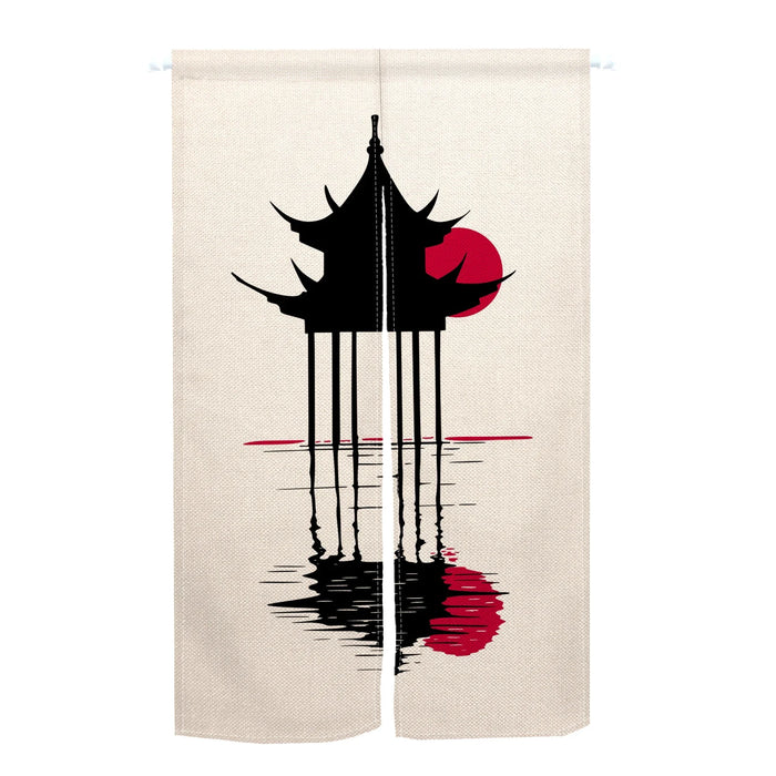 Japanese Linen Patterned Hanging Half-Curtain Doorway Tapestry Noren On Sale