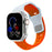White Orange Two-Tone Irregular Shape Adjustable Silicone Sporty Watch Band Compatible with Apple Watch 38mm–49mm On Sale | Replacement Watch Band Compatible with Apple Watch Series 1–11, SE & Ultra 