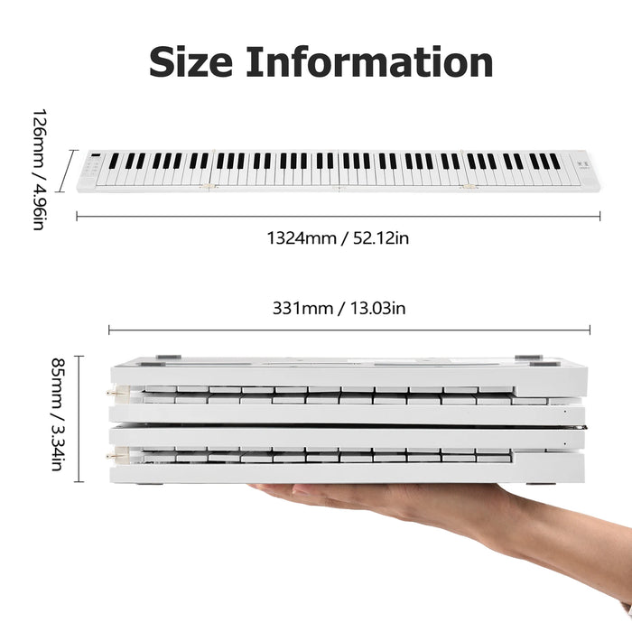 Portable 88 Keys Foldable Digital Piano On Sale