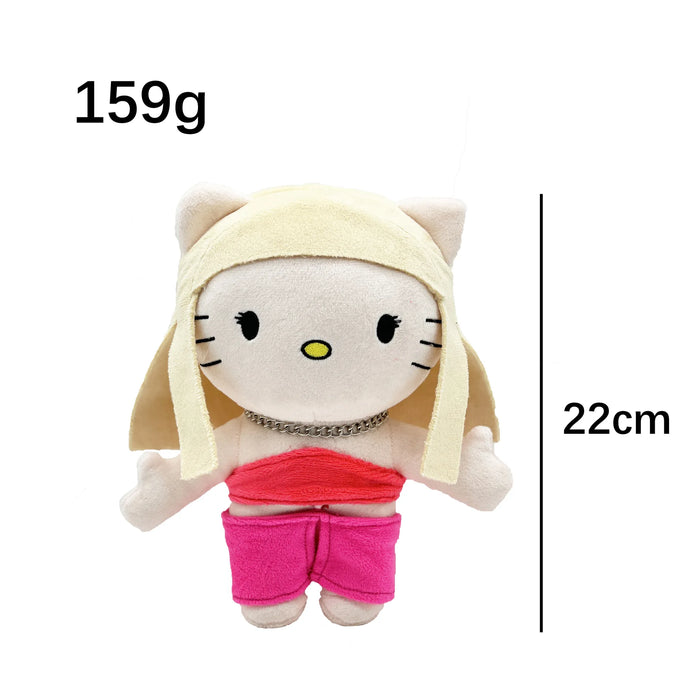 Hello Kitty Rapper Figure Icons Hiphop Fashion Fans Stuffed Soft Plush Toy Dolls Collection On Sale