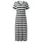 Black and White Stripes Casual Loose Fitted Long Split Maxi Beach Lounge Dress On Sale