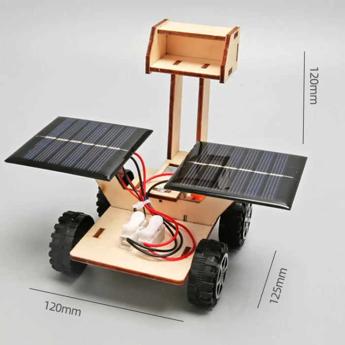 Solar Energy Racing Car DIY Robot Vehicle 3D Wooden Puzzle Kit On Sale