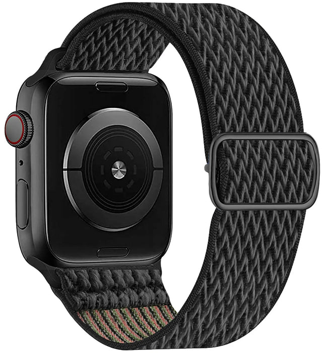 Black Bohemia Style Scrunchie Watch Strap For Apple Watch Band Series 49mm, 45mm, 44mm, 42mm, 41mm, 40mm, 38mm On Sale