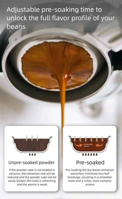 58mm Semi-Automatic Espresso Machine with PID Temperature Control, 9-Bar Pump, Pressure Gauge & Steam Wand On Sale