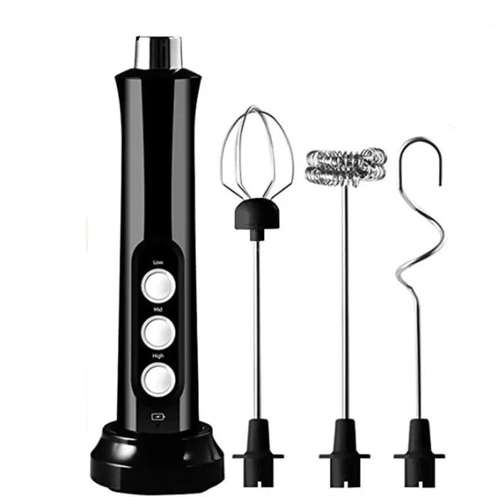 Rechargeable Electric Milk Frother Whisk On Sale
