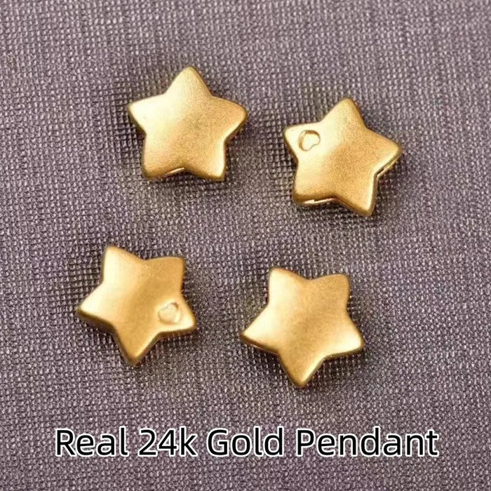 Real 24K AU999 Gold Star Pendant On Sale