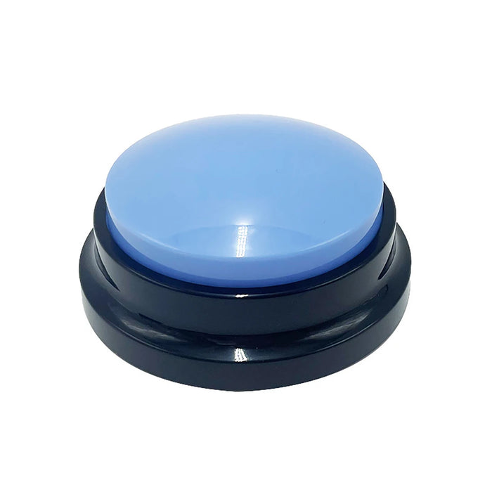 House Pet Training Communication Buzzer Light Blue Button With Playback And 30 Second Voice Recordings On Sale