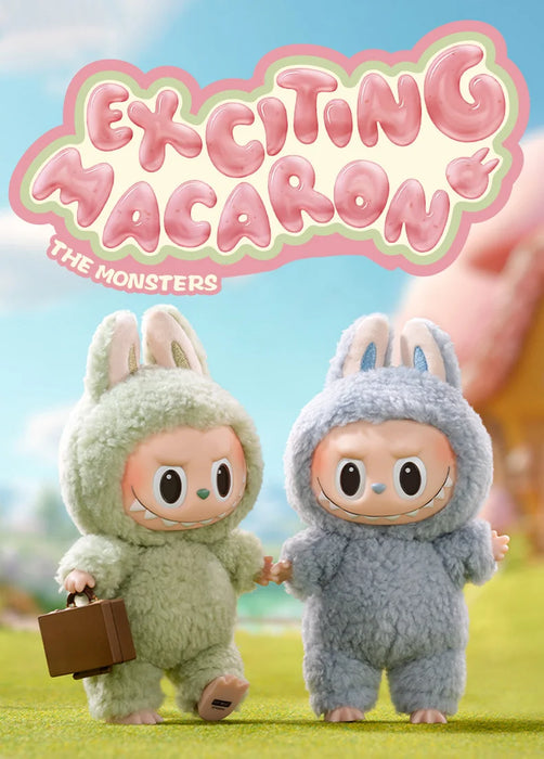 The Labubu Exciting Macaron Monsters Action Figure Plush Dolls Blind Box Collection On Sale