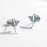 925 Sterling Silver Ocean Blue Devil Ray Stud Earrings On Sale