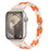 Orange Starlight Single Bike Chain Link Silicone Watch Band for Apple Watch Compatible Models 38mm - 49mm On Sale