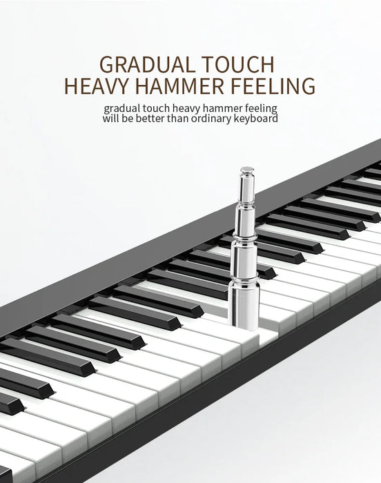 88 Keys Lightweight Portable Folding Digital Piano Full Set With MIDI Sustain Pedal, Hi-Fi Stereo, Silent Mode On Sale
