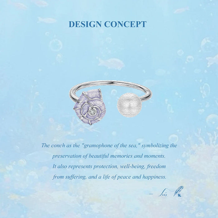 925 Sterling Silver Ocean Marine Life Seashell And Pearl Theme Open Rings Collection On Sale