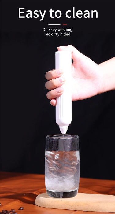 3-Speed Rechargeable Wireless Milk Frother Whisk On Sale