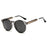 Grey Retro Round UV400 Oculus Sunglasses