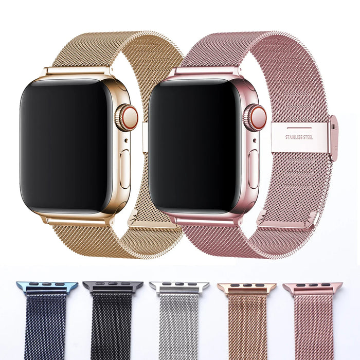 Milanese loop Apple Watch Strap For iWatch Series 9, 8, 7, 6, SE, 5, 4, 3 On Sale