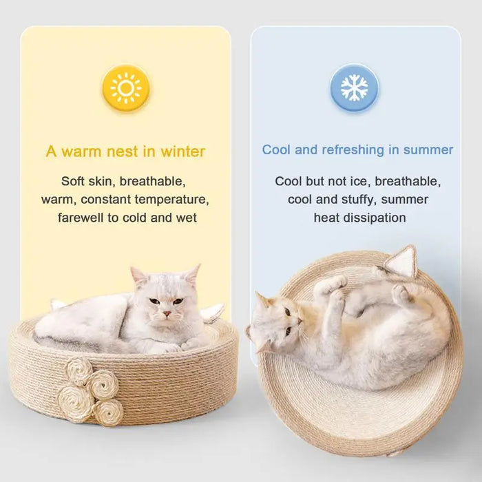 Cozy Cat Scratching Post Round Bed On Sale