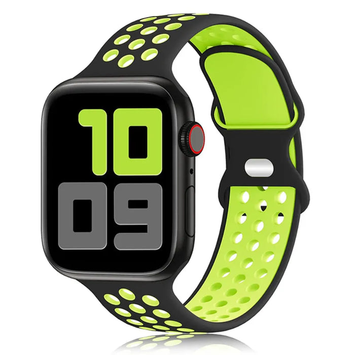 Black Yellow Silicone Sport Band for Apple Watch Strap On Sale