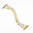 Gold White Cloverleaf Diamond Women Stainless Steel Apple Watch Bracelet For Ultra, 49mm, 46mm, 45mm, 44mm, 42mm, 41mm, 40mm, 38mm On Sale