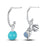 Elegant Ocean-Inspired 925 Sterling Silver Hoop Earrings Optional Luminous Accent On Sale