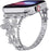 Silver Cloverleaf Diamond Women Stainless Steel Apple Watch Bracelet For Ultra, 49mm, 46mm, 45mm, 44mm, 42mm, 41mm, 40mm, 38mm On Sale