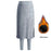 Light Gray Soft Stretchy One Piece Fleece Midi Skirt Leggings For Winter On Sale