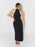 Black Collar Single Breasted Sleeveless Long Dresses On Sale