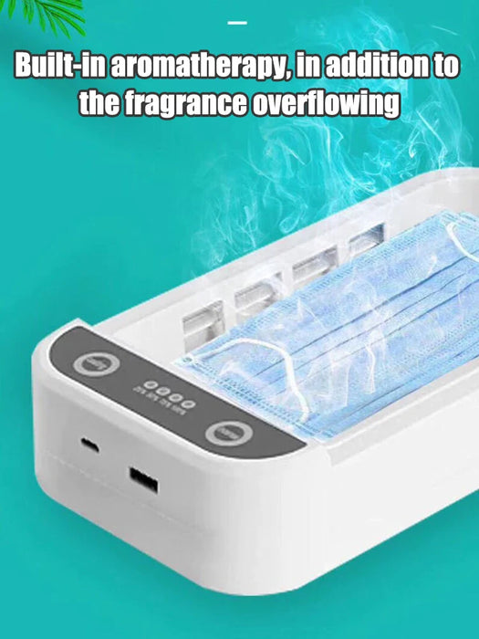 Portable UV Sterilizer Aromatherapy Box With Wireless Smart Phone Charger